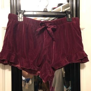 NWOT Victoria’s Secret velvet pj shorts